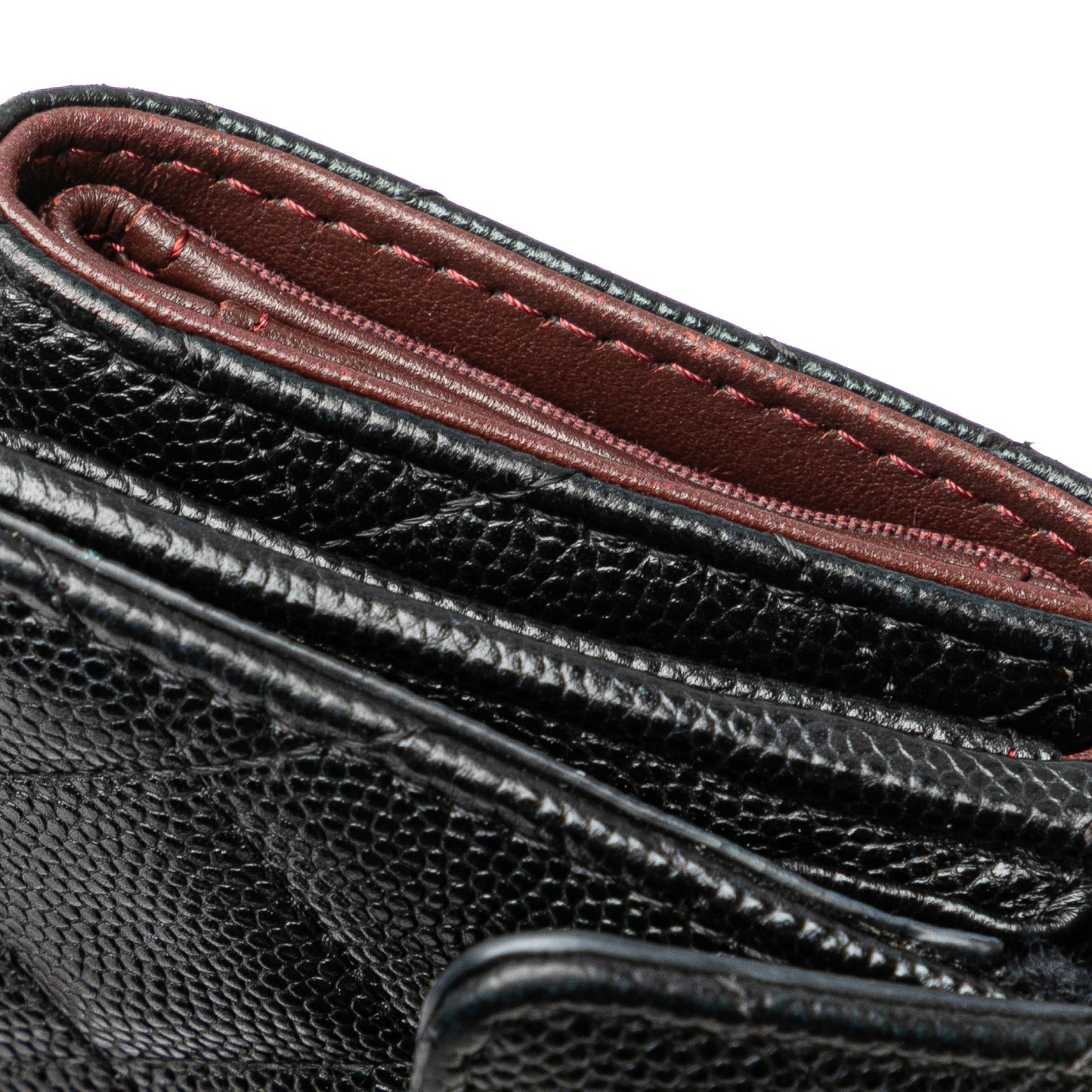 Black Chanel CC Quilted Caviar Trifold Wallet