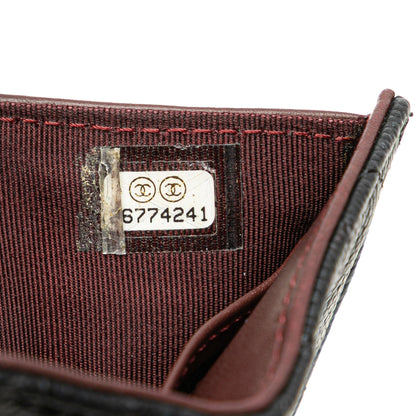 Black Chanel CC Quilted Caviar Trifold Wallet