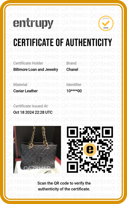 Chanel Vintage Black Quilted Caviar Grand Shopping Tote