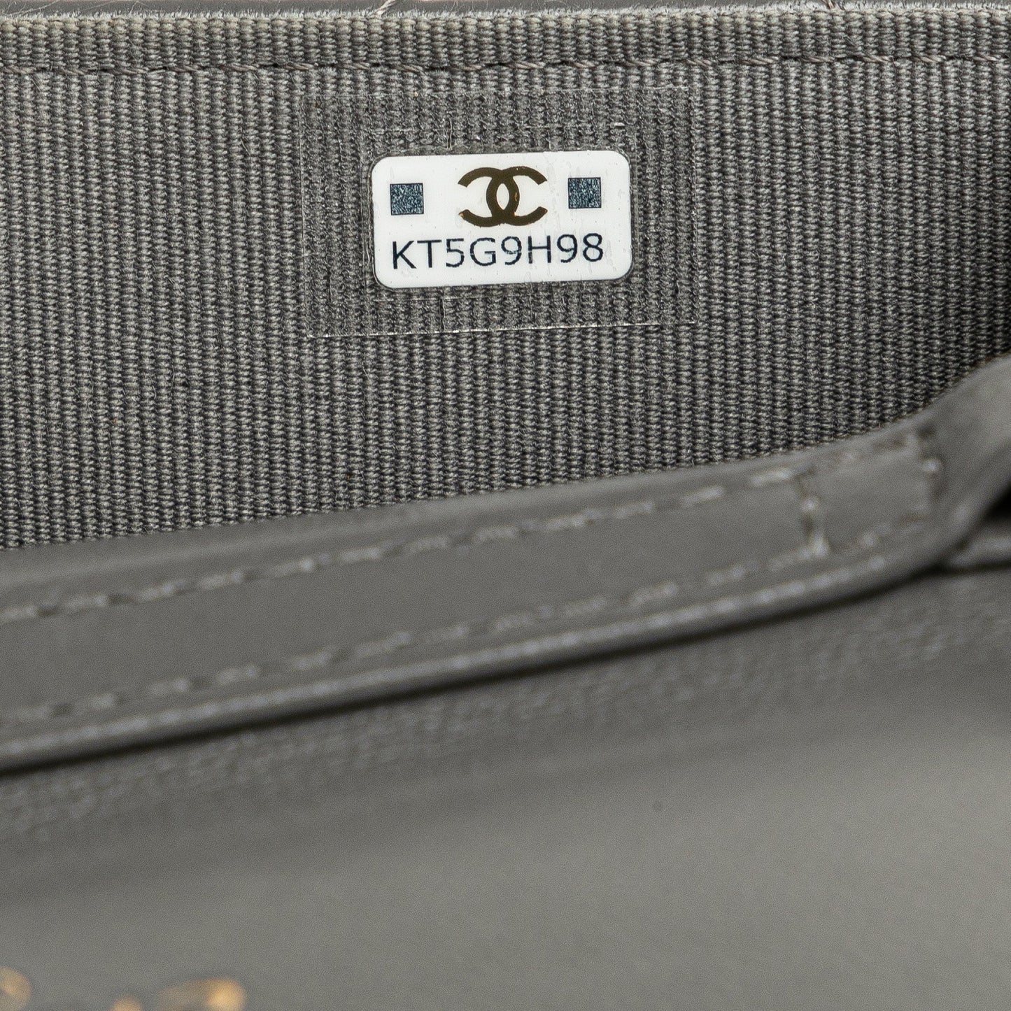 Gray Chanel Lambskin 19 Flap Coin Purse With Chain Crossbody Bag