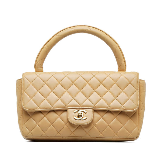 Beige Chanel Medium Kelly Parent Top Handle Bag