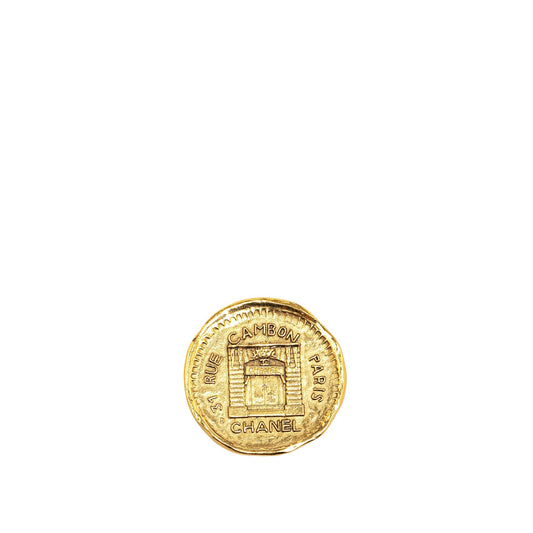 Gold Chanel Gold Plated 31 Rue Cambon Brooch