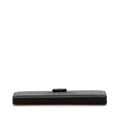 Black Chanel CC Caviar Long Wallet