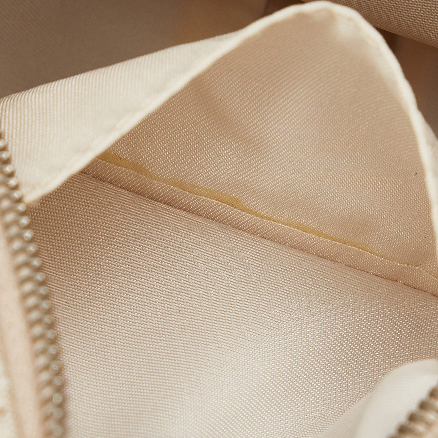 Beige Chanel New Travel Line Nylon Pouch