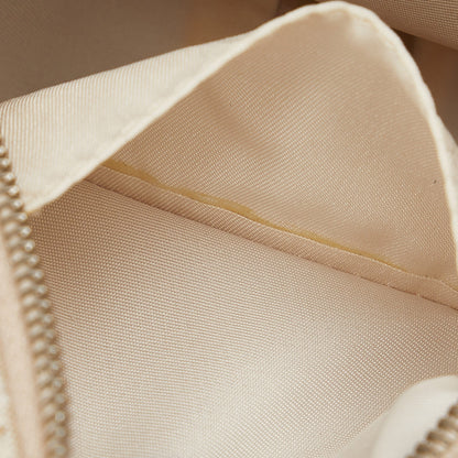 Beige Chanel New Travel Line Nylon Pouch