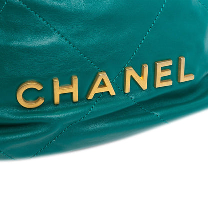 Chanel Sac Mini Shiny Calfskin 22 Handbag