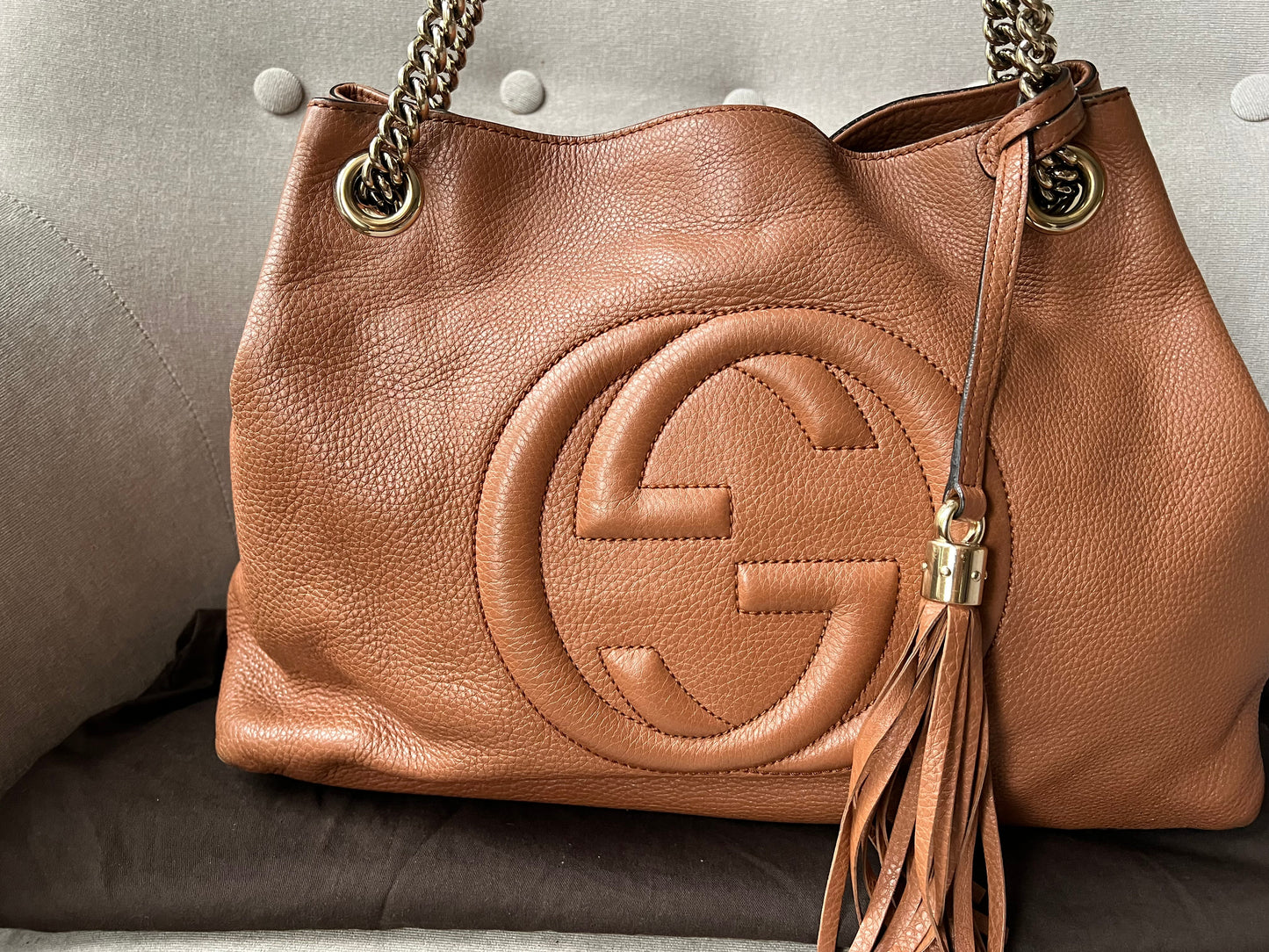 Gucci Caramel Soho Chain Tote