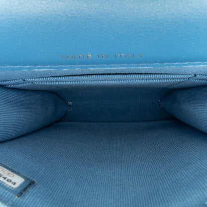 Blue Chanel Denim 19 Phone Holder with Chain Satchel