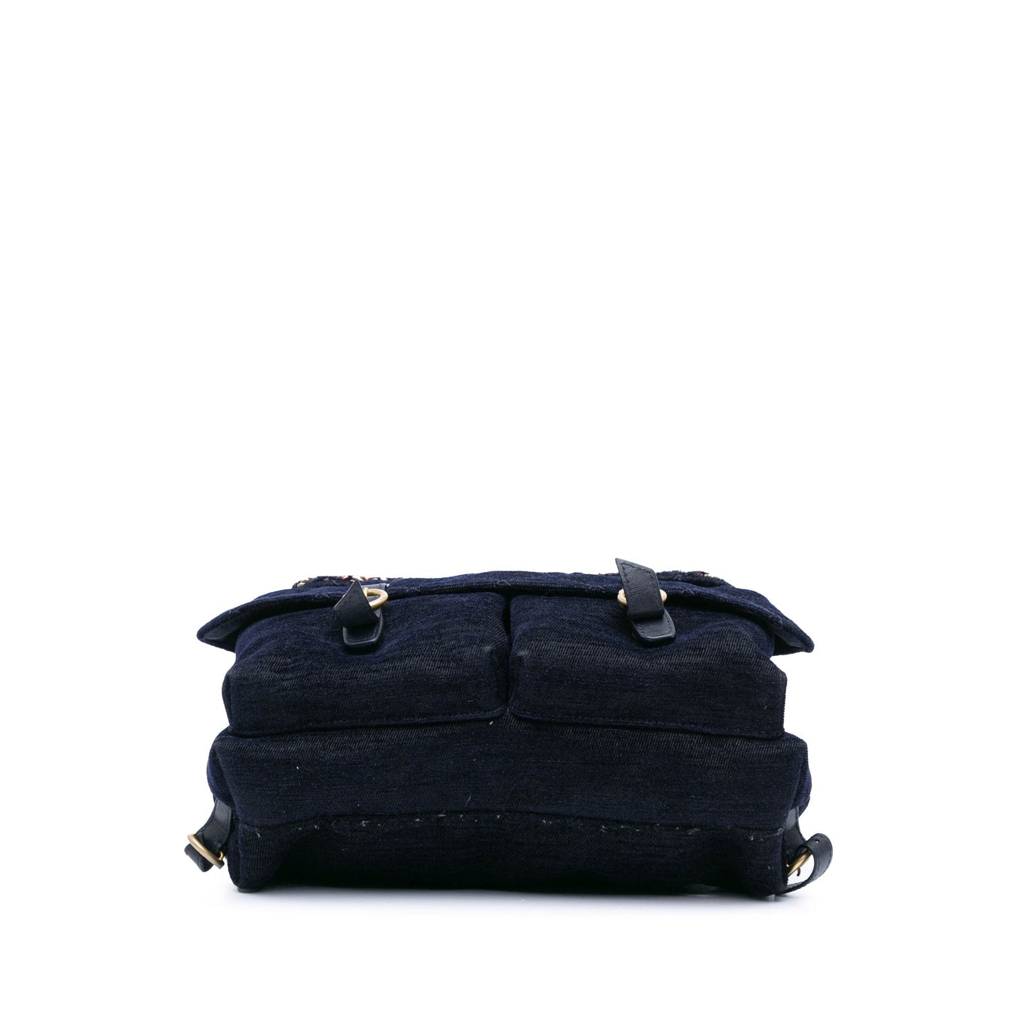 Blue Chanel Paris-Cosmopolite Velvet Parisian Stroll Backpack