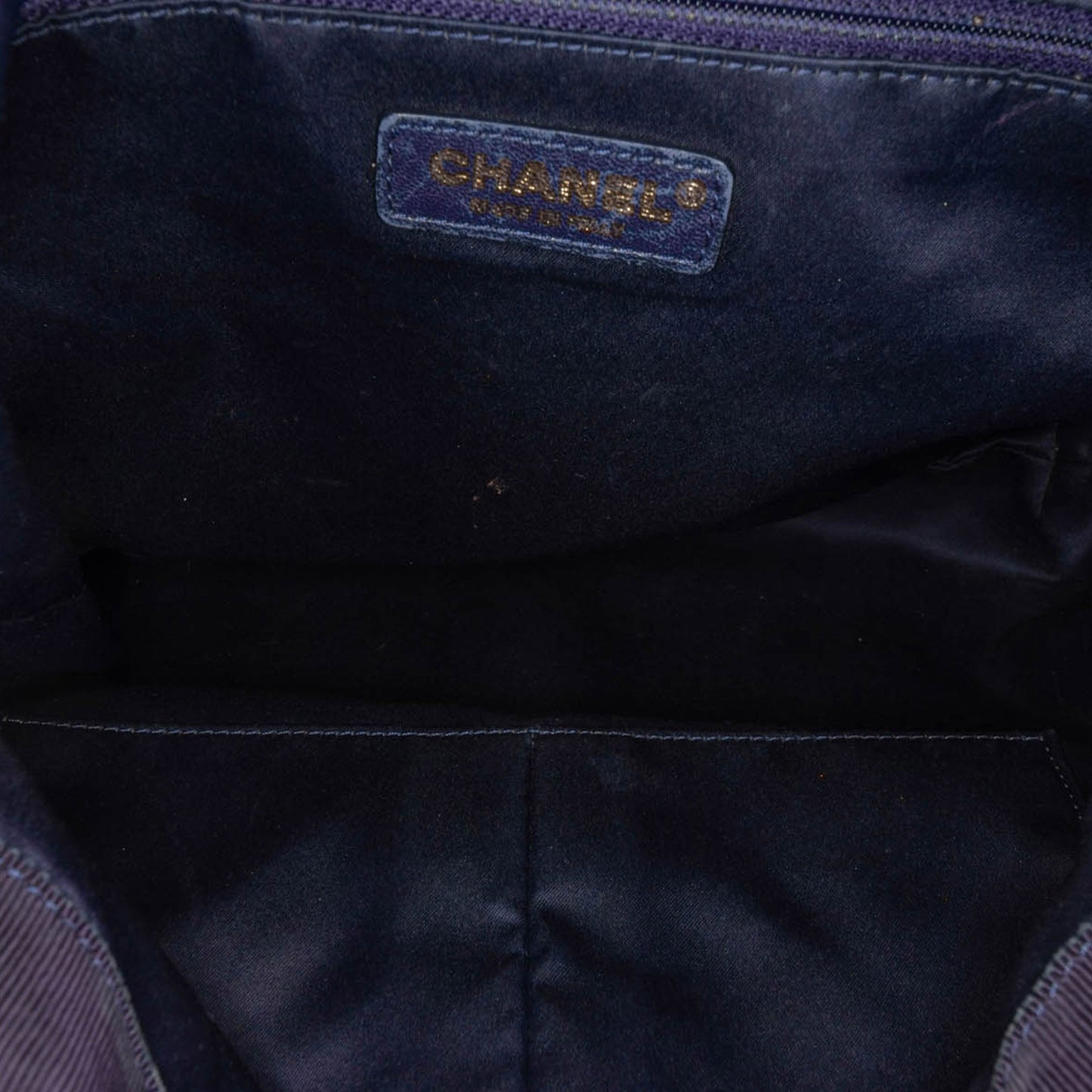 Blue Chanel Paris-Cosmopolite Velvet Parisian Stroll Backpack