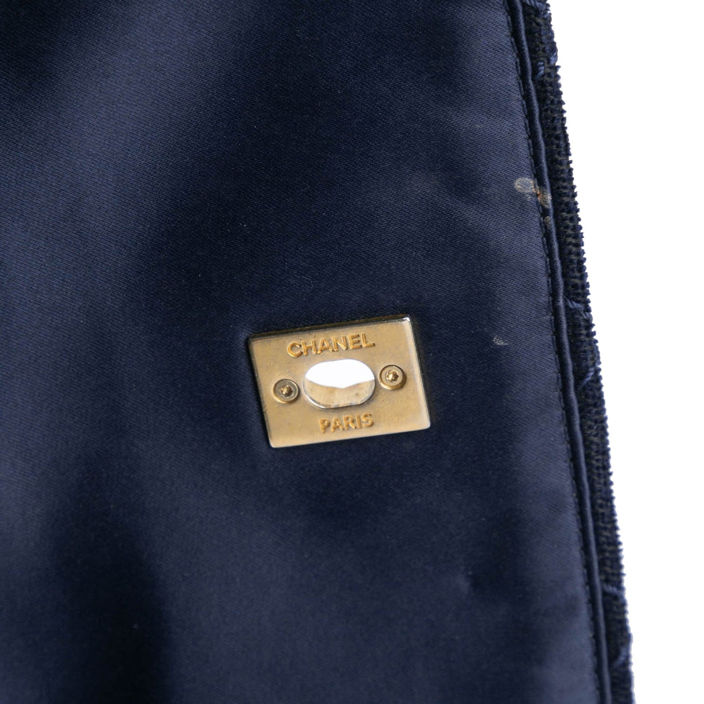Blue Chanel Paris-Cosmopolite Velvet Parisian Stroll Backpack