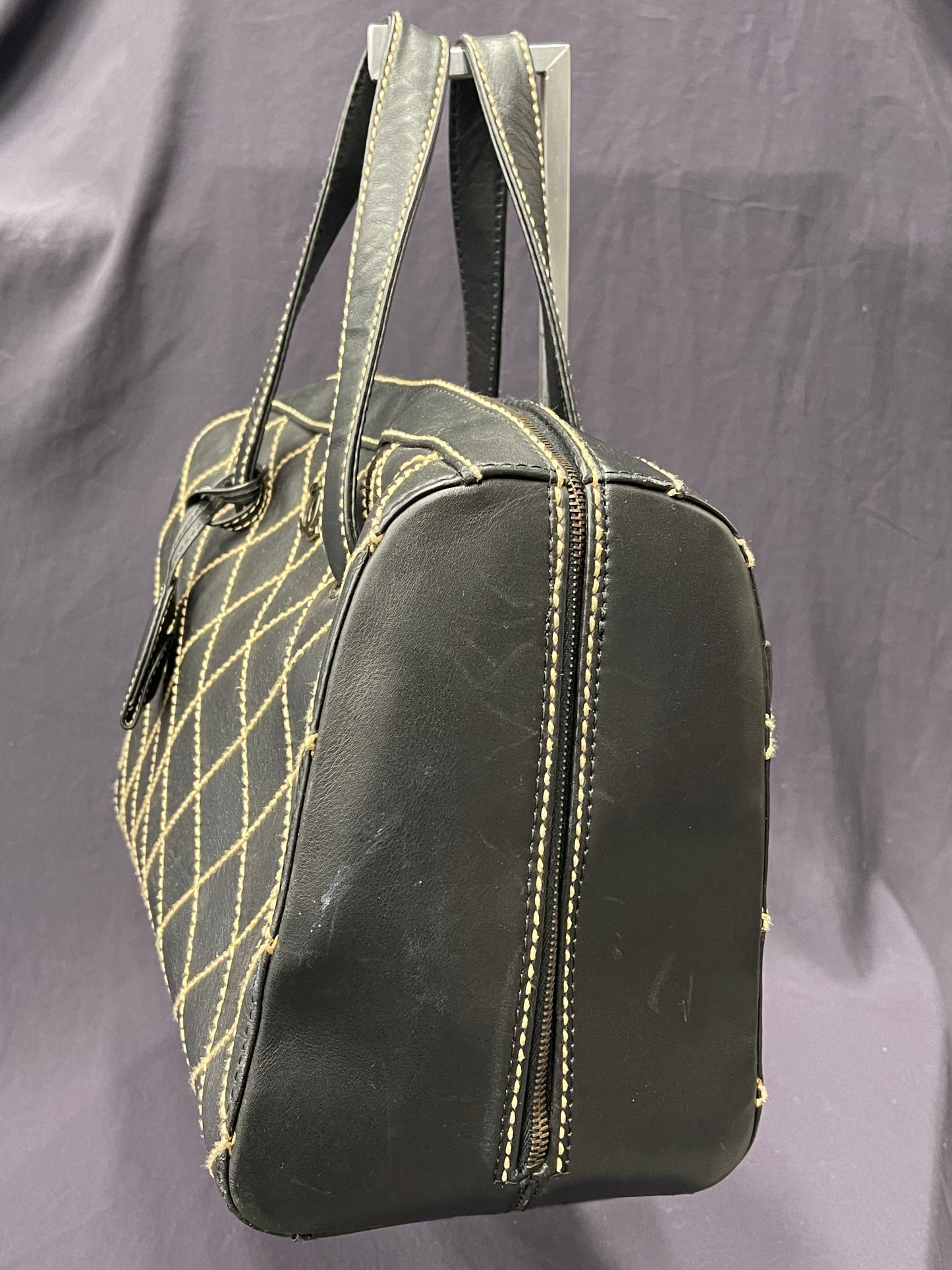 Chanel Wild Stitch Boston Black Tote