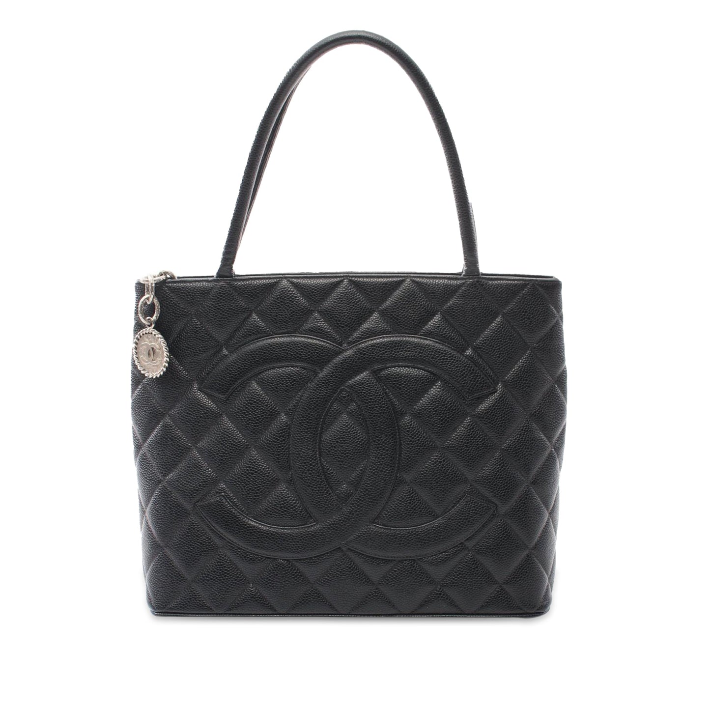 Black Chanel Caviar Medallion Tote