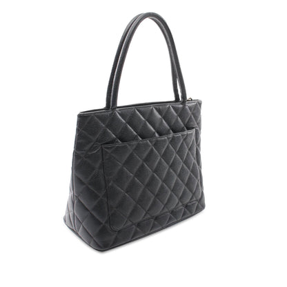 Black Chanel Caviar Medallion Tote