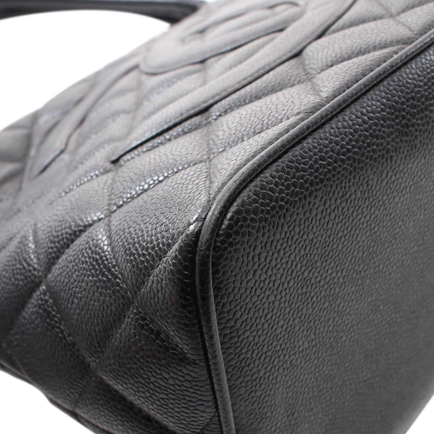 Black Chanel Caviar Medallion Tote