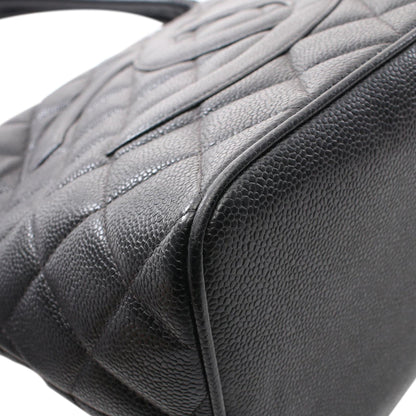 Black Chanel Caviar Medallion Tote