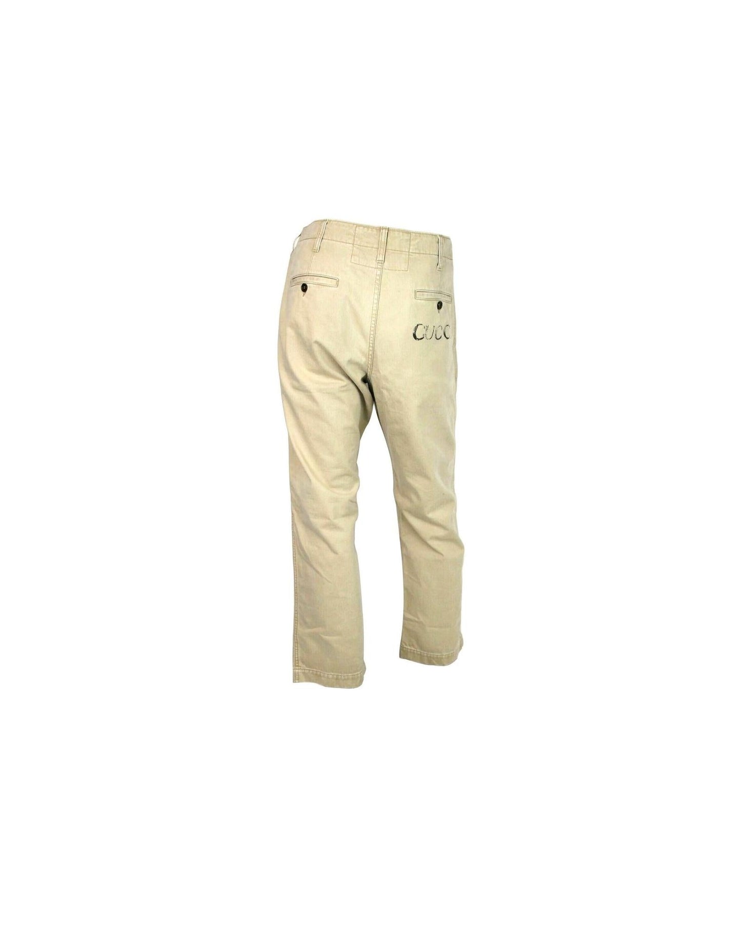Gucci  GG Slim Fit Beige Cotton Pants