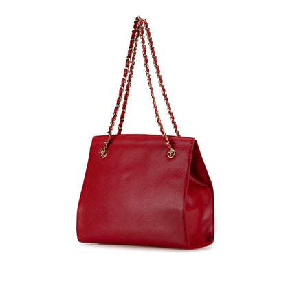 Chanel Sac CC Caviar Turn Lock Chain Tote