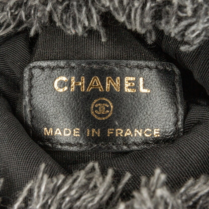 Gray Chanel Mini Denim Mood Bucket with Chain