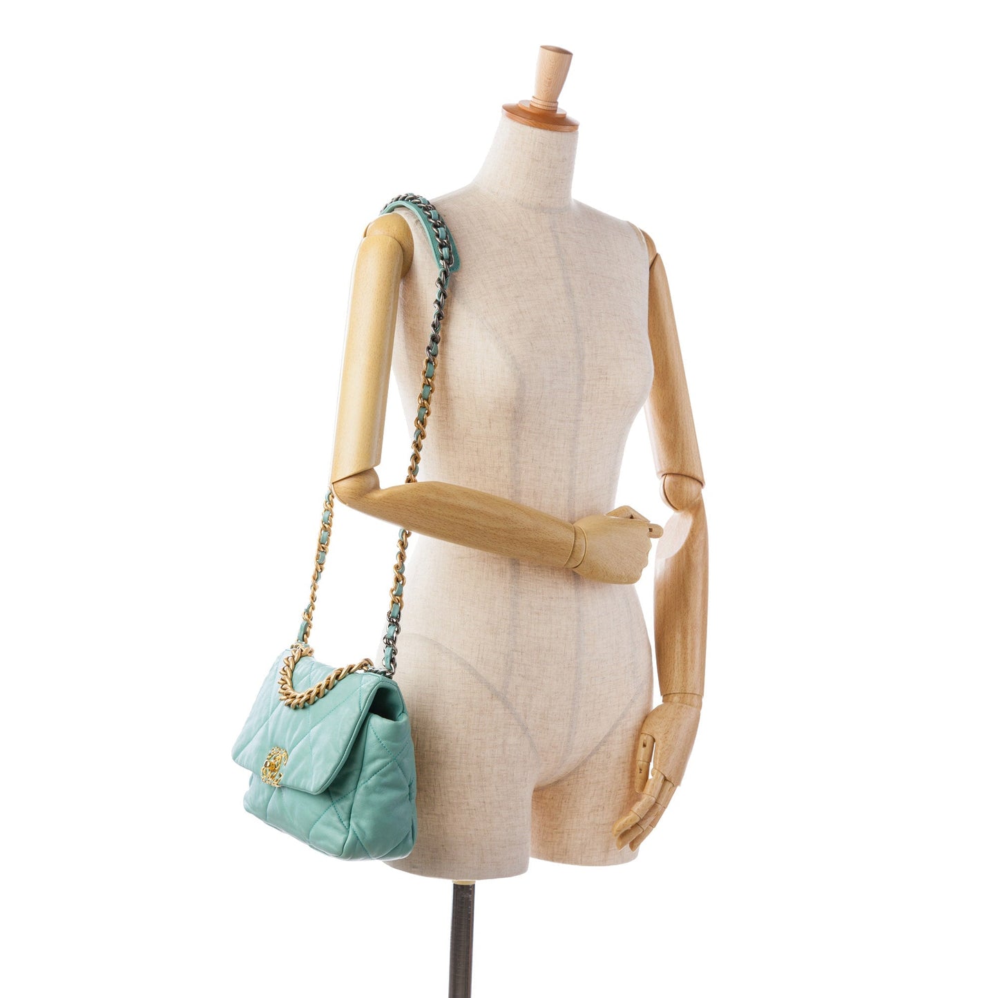 Blue Chanel Medium Lambskin 19 Flap Satchel