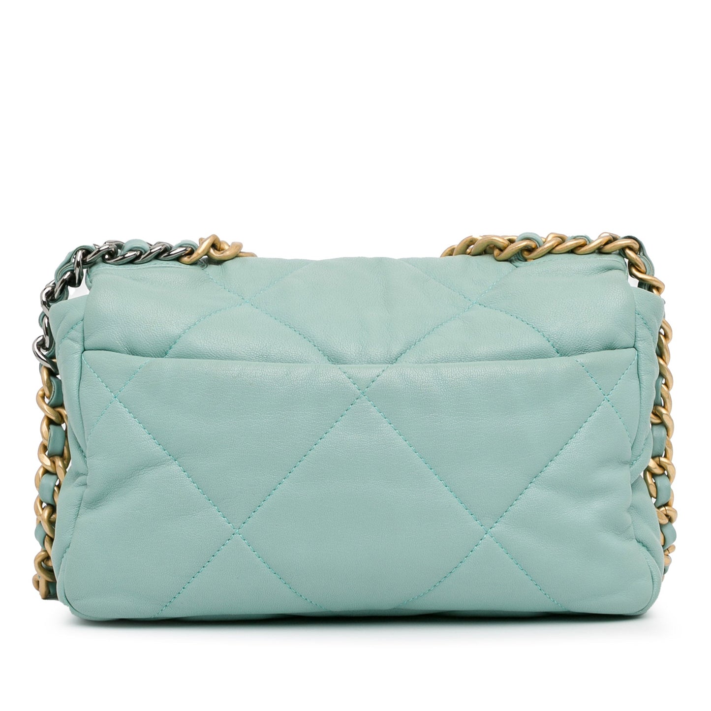 Blue Chanel Medium Lambskin 19 Flap Satchel