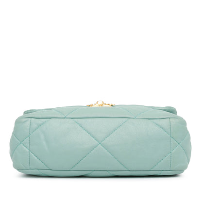 Blue Chanel Medium Lambskin 19 Flap Satchel