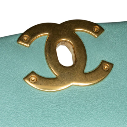 Blue Chanel Medium Lambskin 19 Flap Satchel