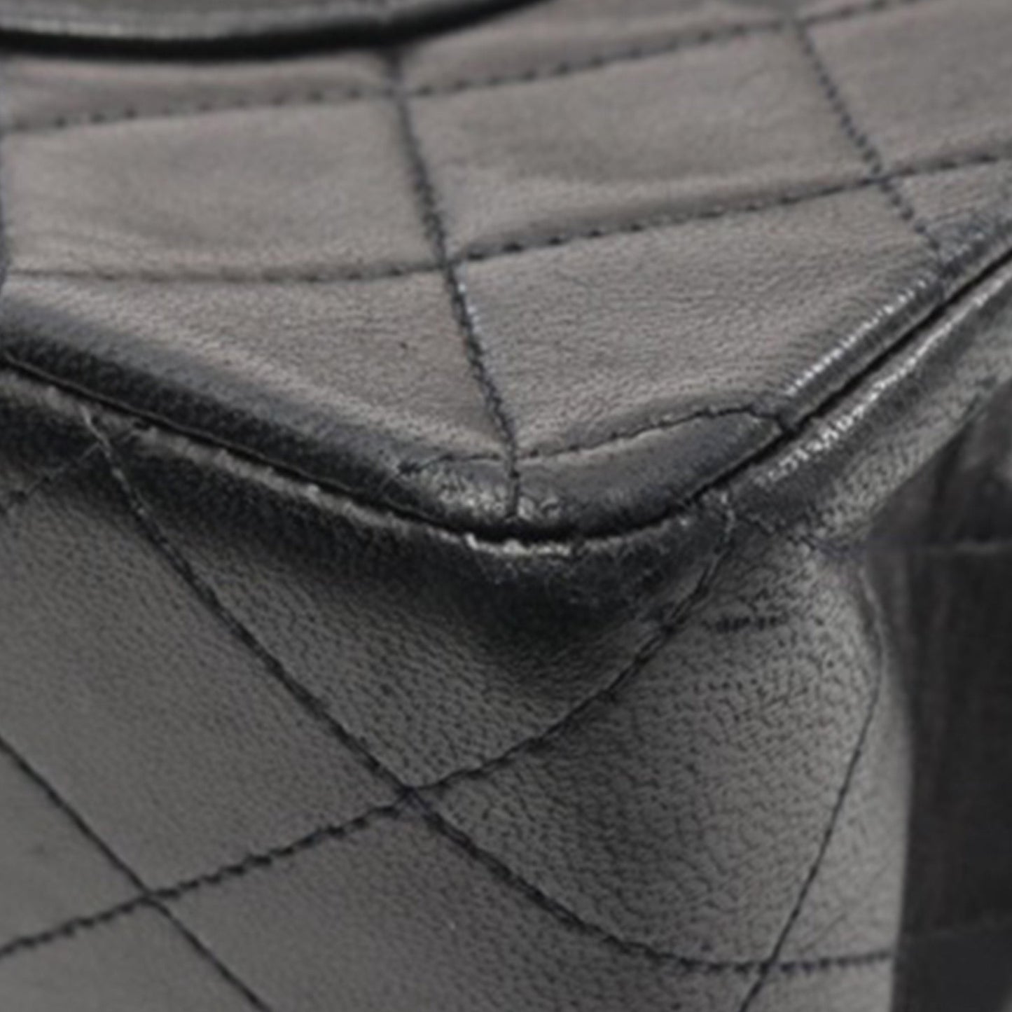 Black Chanel Medium Classic Lambskin Double Flap Shoulder Bag