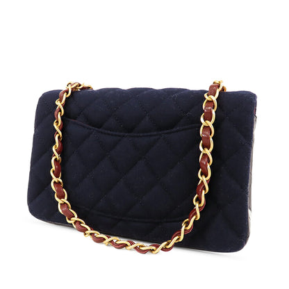 Blue Chanel Mini Rectangular Classic Jersey Sailor Single Flap Crossbody Bag