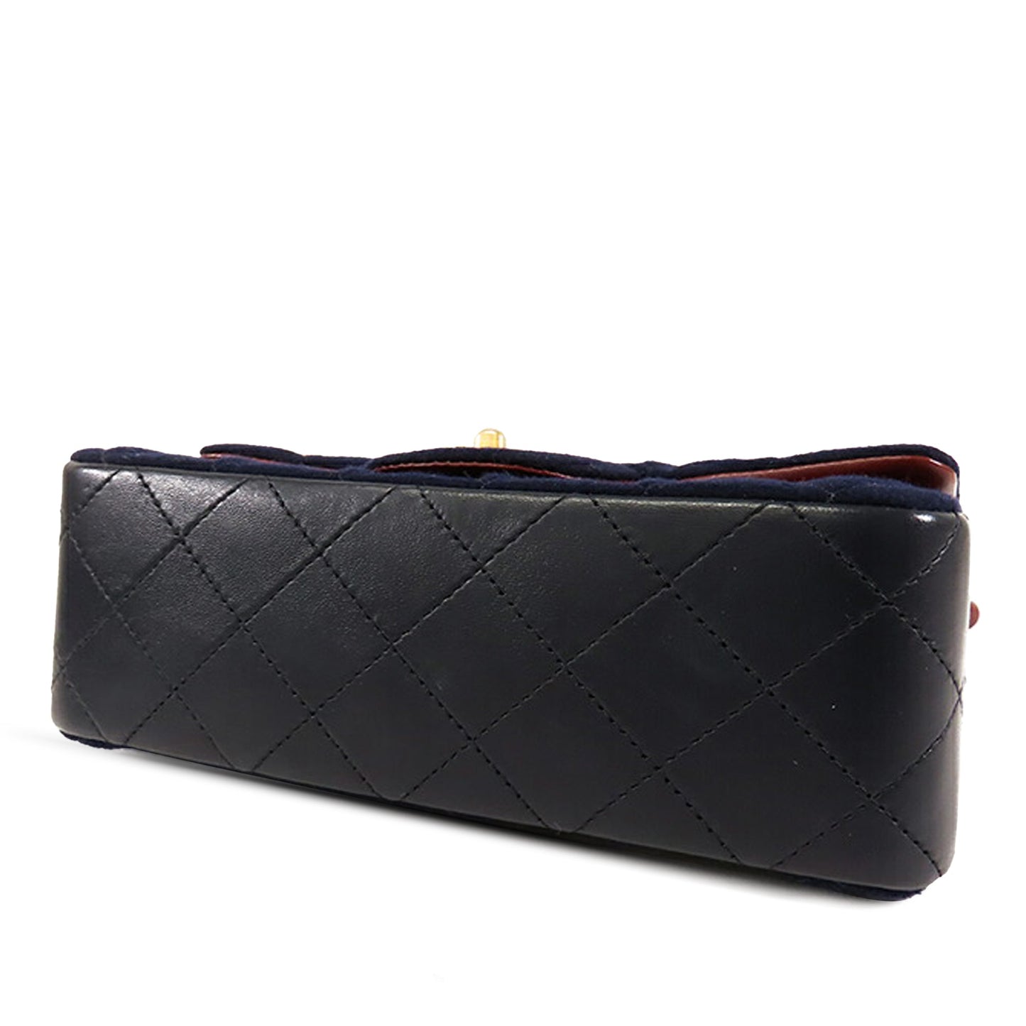 Blue Chanel Mini Rectangular Classic Jersey Sailor Single Flap Crossbody Bag