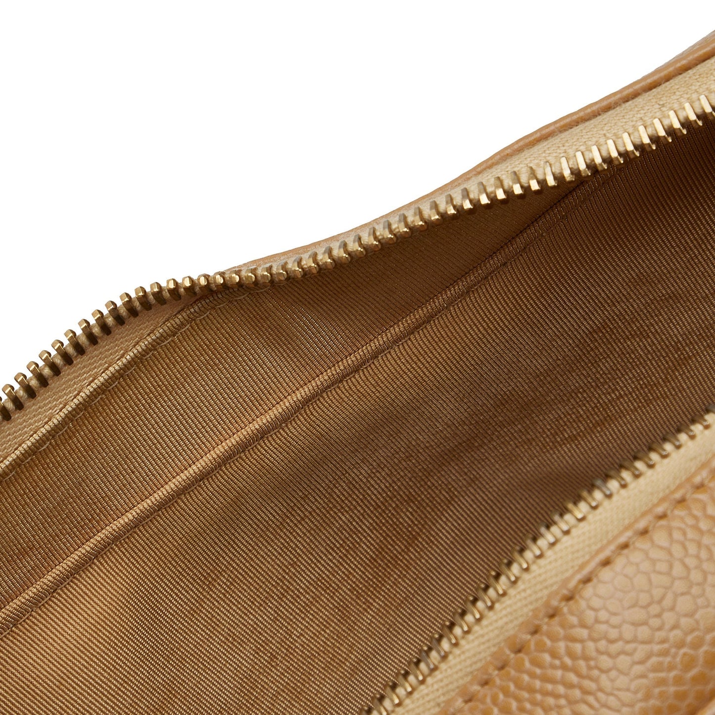 Chanel CC Timeless Shoulder Bag Large Beige Caviar Gold
