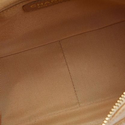 Chanel CC Timeless Shoulder Bag Large Beige Caviar Gold
