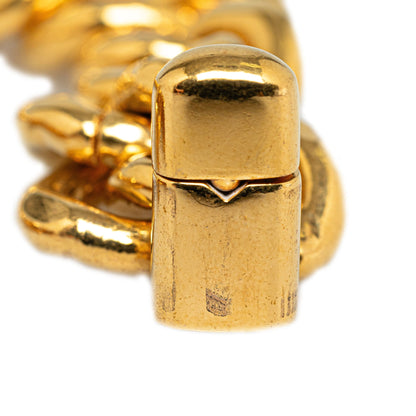 Gold Chanel CC Turnlock Chain Bracelet