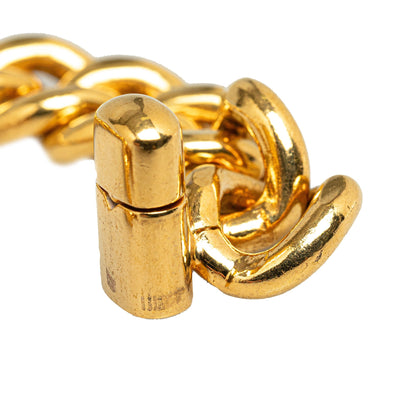 Gold Chanel CC Turnlock Chain Bracelet