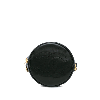 Chanel Sac Small CC Calfskin and Tweed Drawstring Bucket Bag