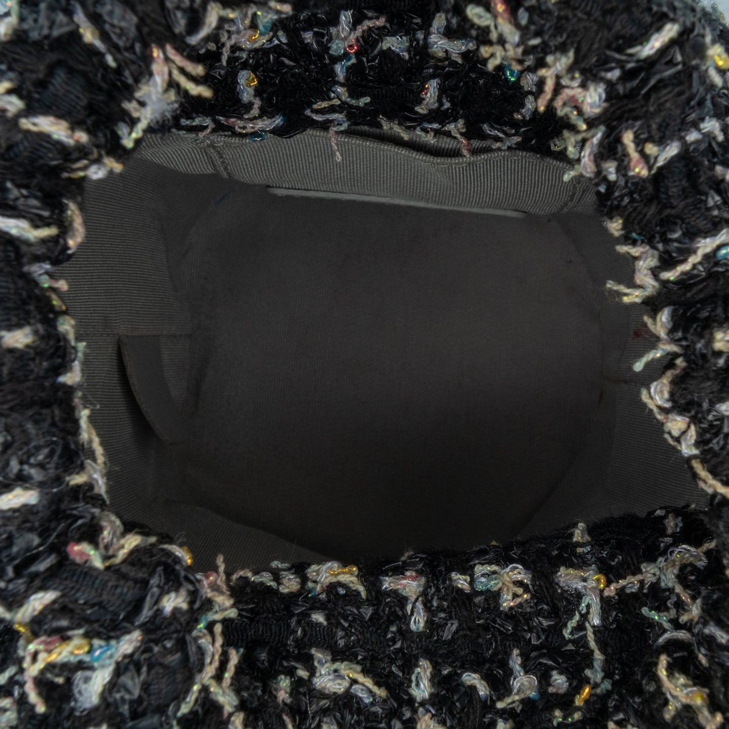 Black Chanel Small CC Calfskin and Tweed Drawstring Bucket Bag Satchel