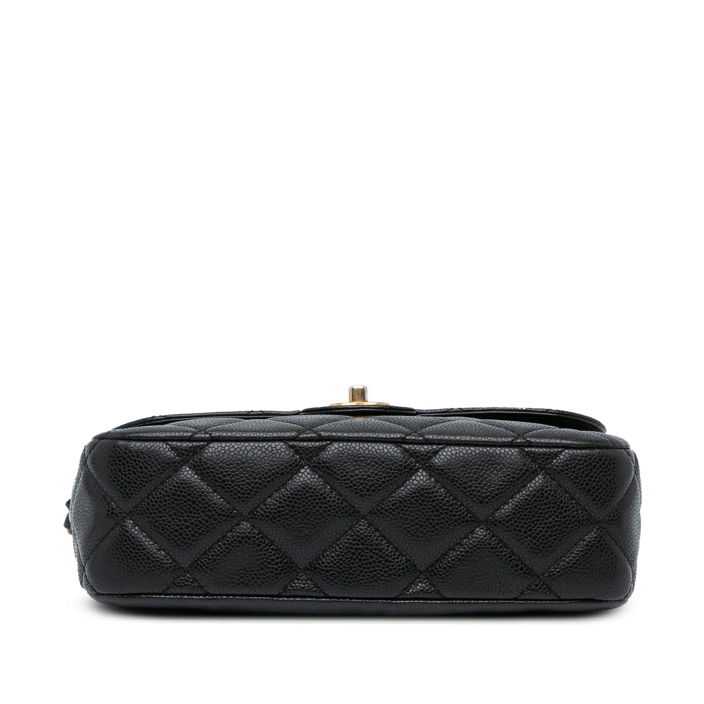 Black Chanel Quilted Caviar Single Flap Crossbody Bag
