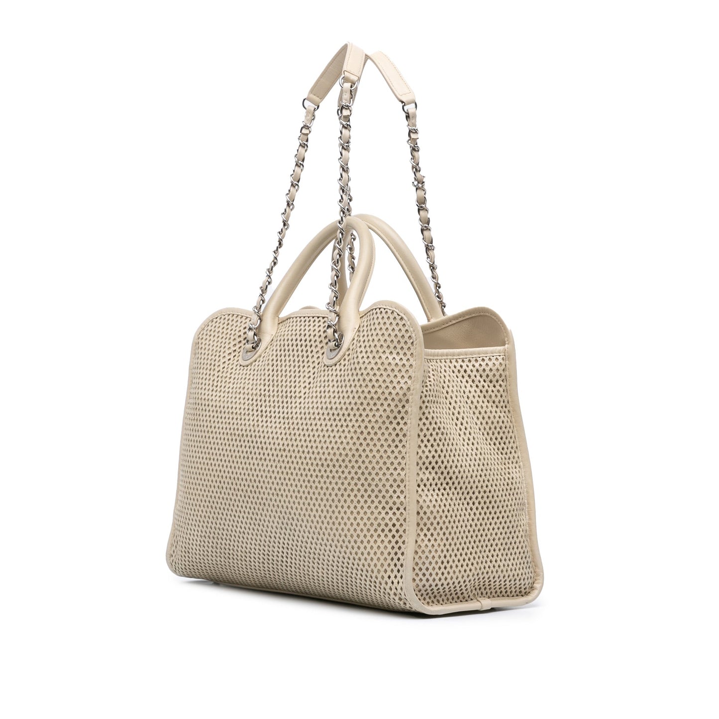 Beige Chanel Calfskin Up In The Air Satchel
