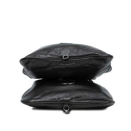 Chanel Sac CC Calfskin Dual Twin Chain Handbag