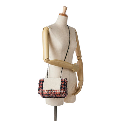 Chanel Sac CC Tweed and Shearling Single Flap