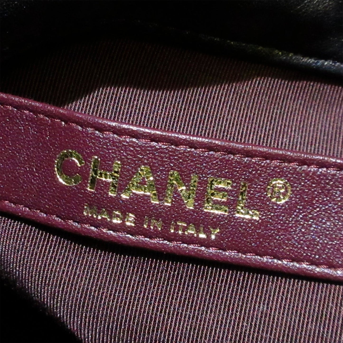Black Chanel CC Chain Lambskin Leather Bucket Bag