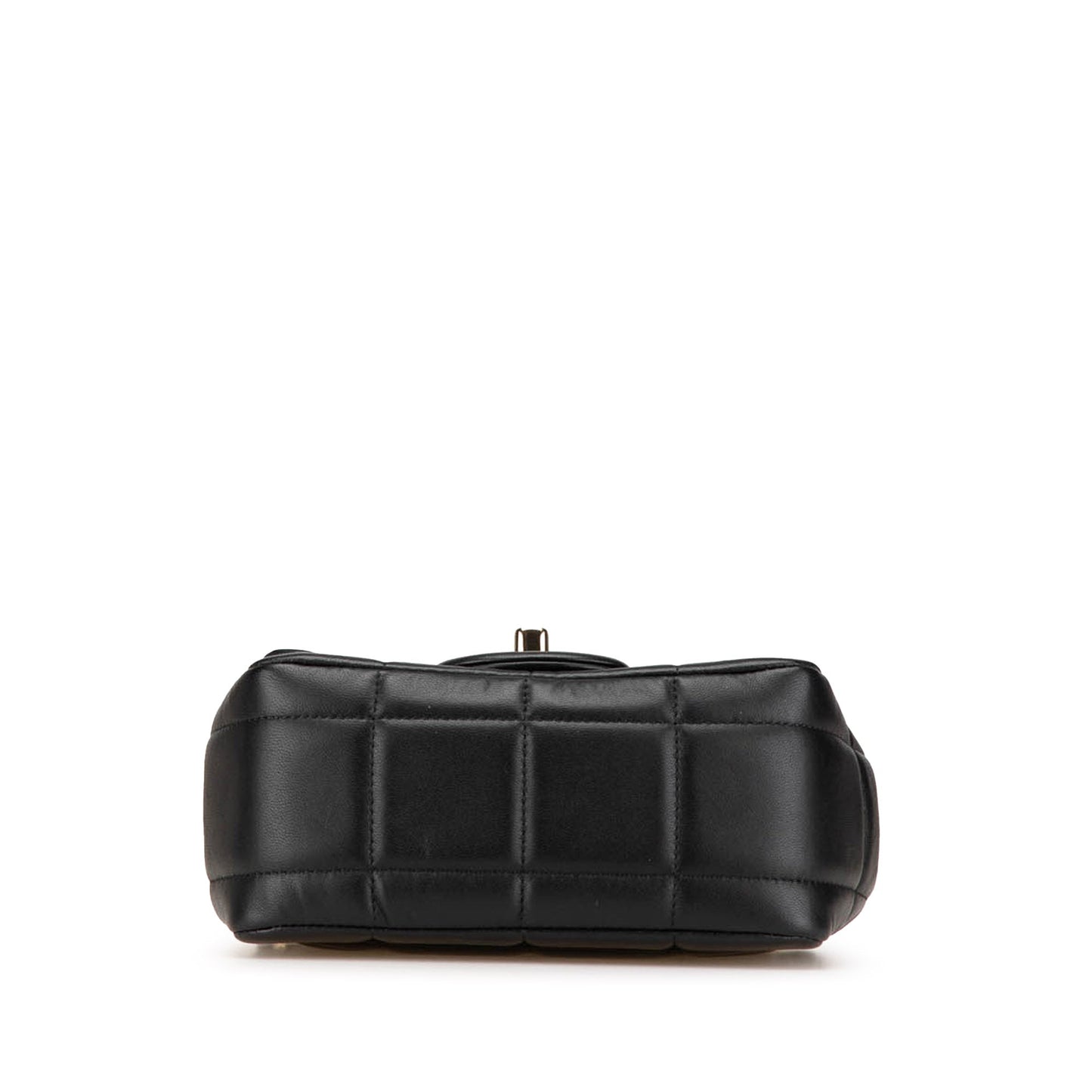 Black Chanel Mini Square Lambskin Resin Crystal Monacoco Flap Crossbody Bag