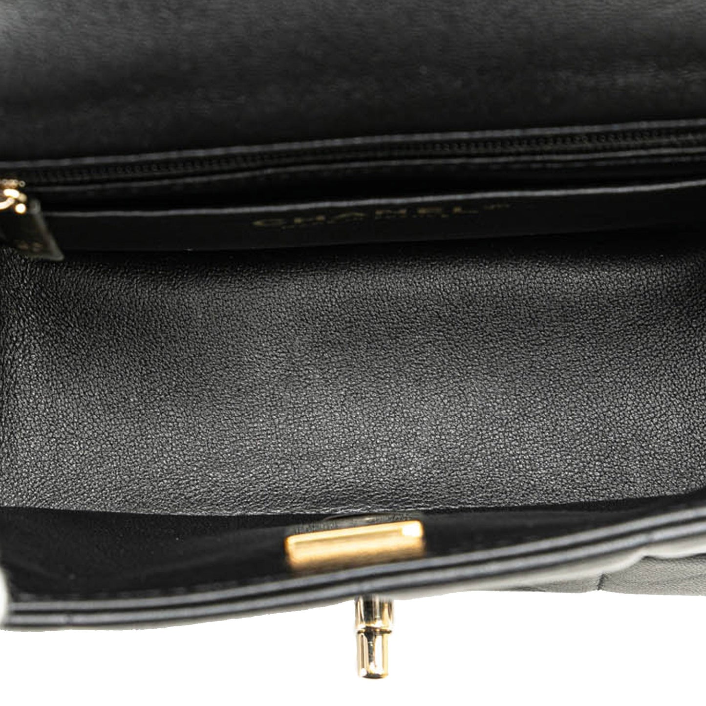 Black Chanel Mini Square Lambskin Resin Crystal Monacoco Flap Crossbody Bag