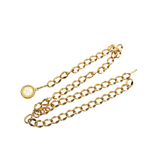 Gold Chanel Gold Plated CC Medallion Chain Belt