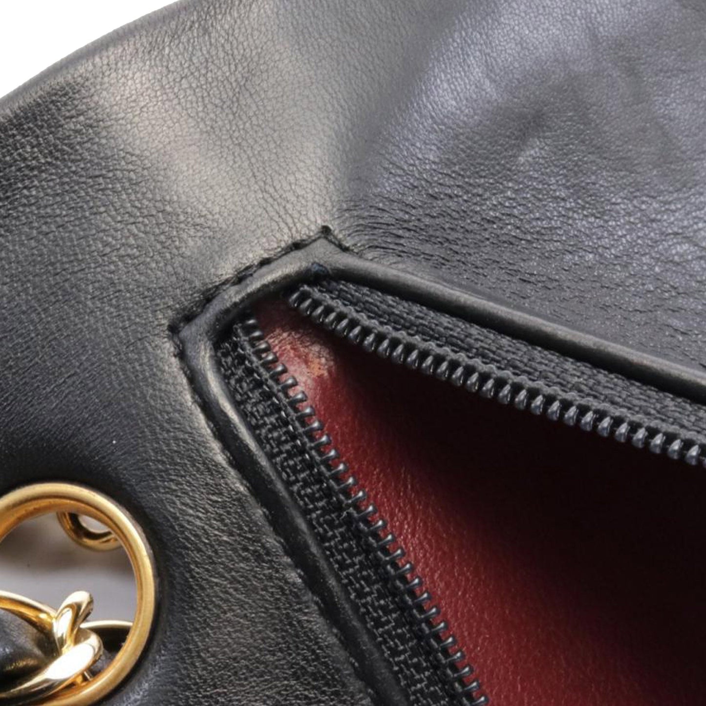 Black Chanel Medium Classic Lambskin Double Flap Shoulder Bag