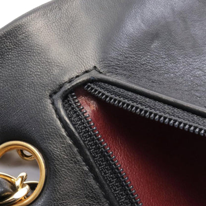 Black Chanel Medium Classic Lambskin Double Flap Shoulder Bag