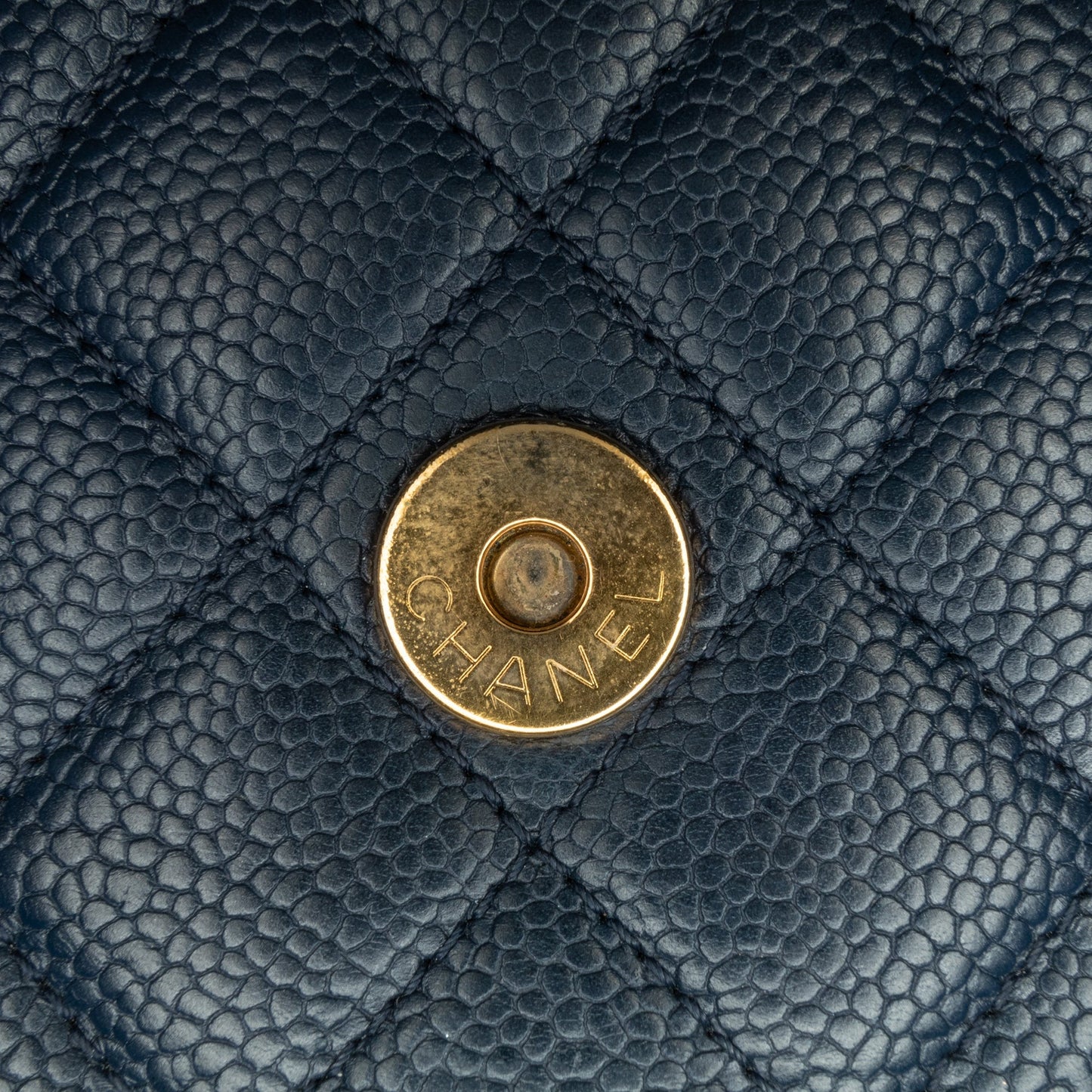 Blue Chanel Small Bicolor Caviar CC Filigree Flap Crossbody Bag