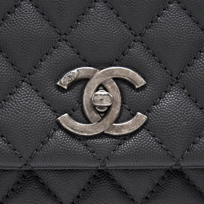 Chanel COCO Handle Flap Bag Large Black