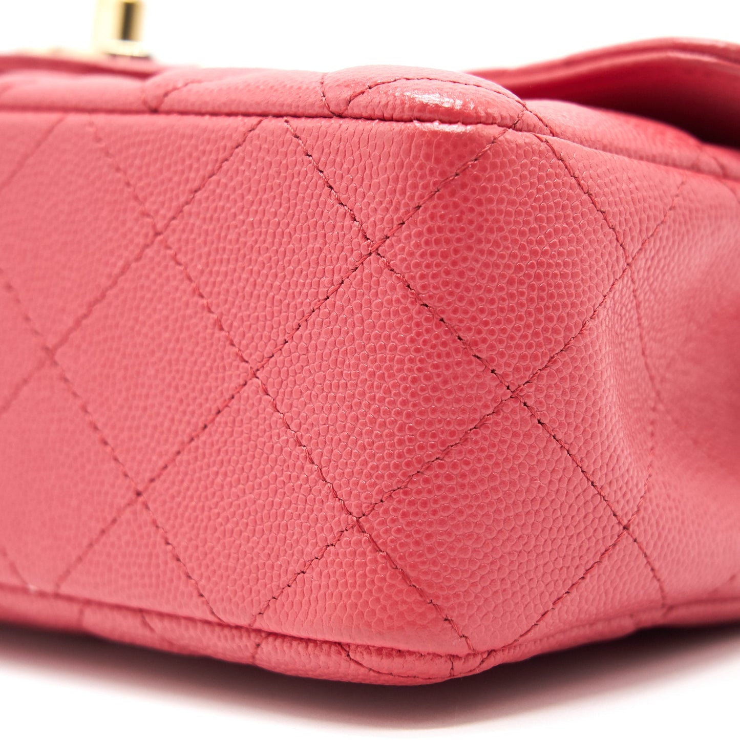 Chanel mini rectangular cavier 17c Coral Pink LGHW