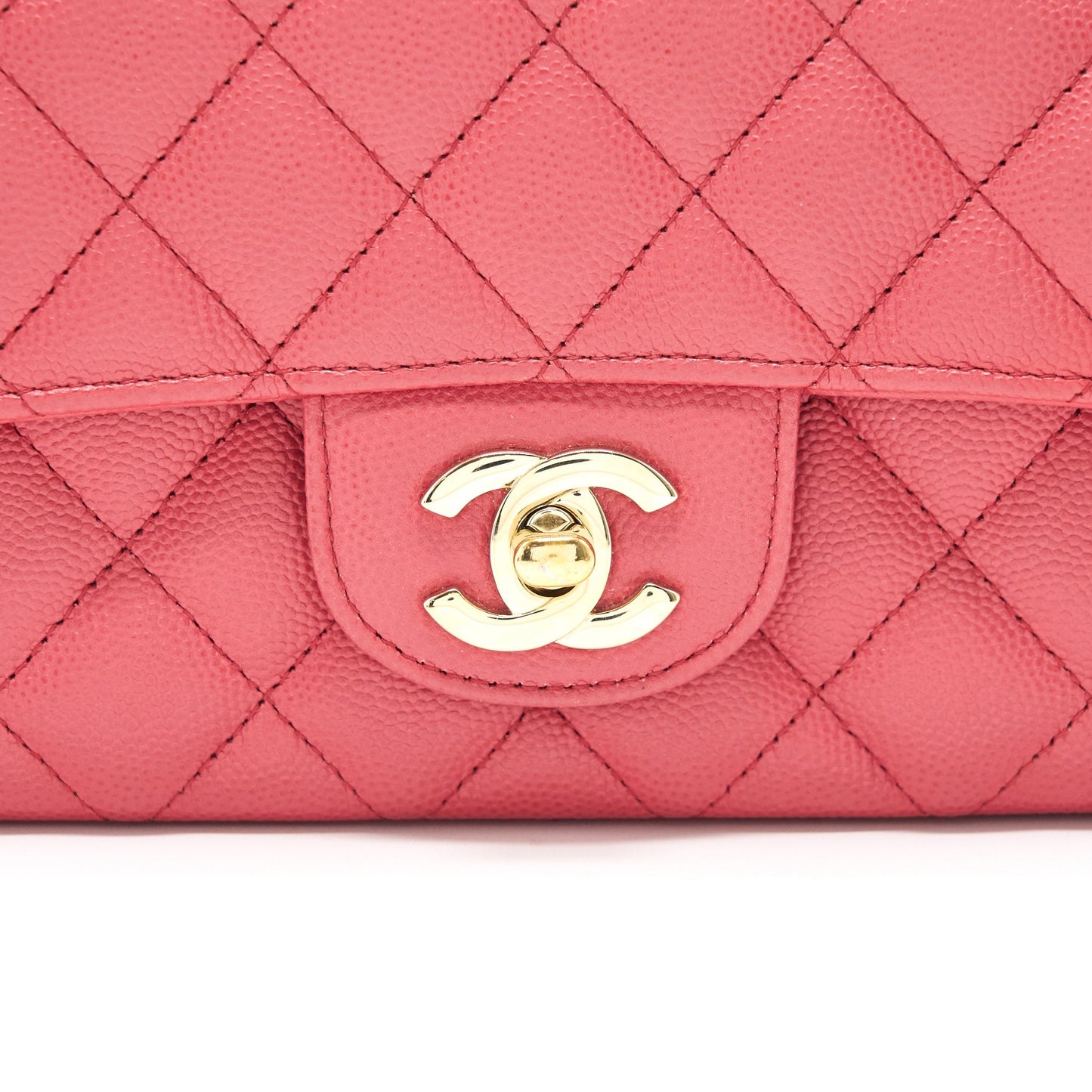 Chanel mini rectangular cavier 17c Coral Pink LGHW